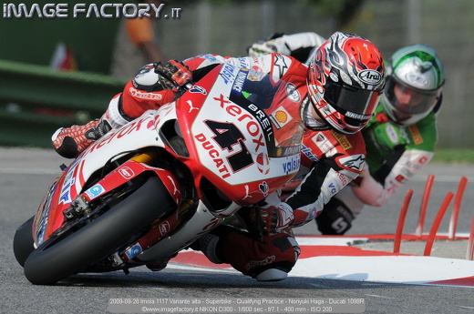 2009-09-26 Imola 1117 Variante alta - Superbike - Qualifyng Practice - Noriyuki Haga - Ducati 1098R